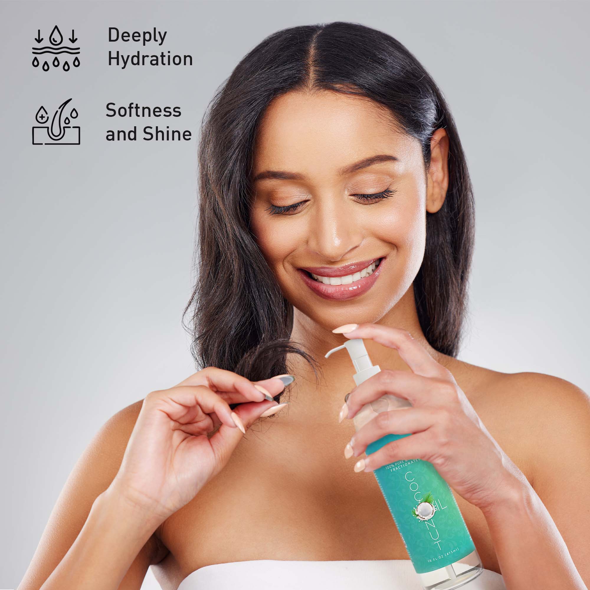 100% Pure Oil for Massages, Therapeutic Recipes & Essential Oils, Fractionated Coconut, 32 Fl Oz